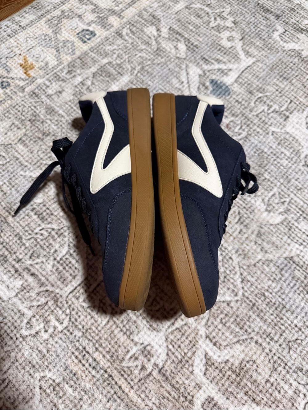 Dolce Vita Navy and White Sneakers with Gum Sole